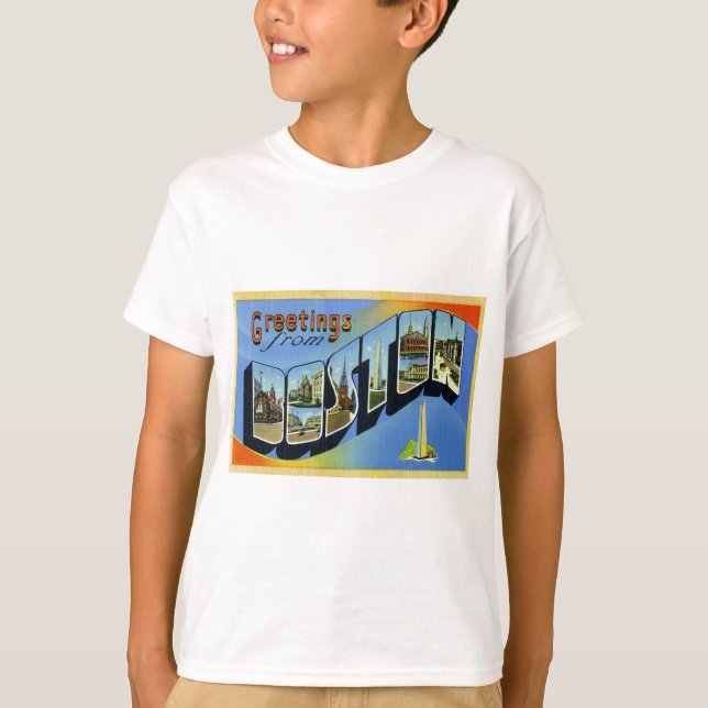 Hälsningar från Boston Massachusetts T-shirt (Framsida)