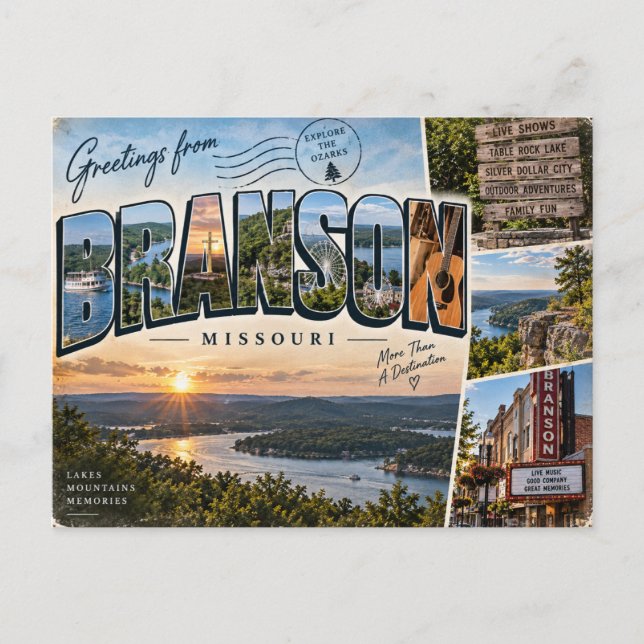 Hälsningar från Branson Missouri Vykort (Framsida)