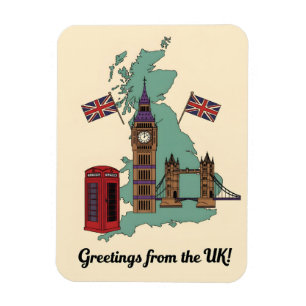 Hälsningar från brittiska landmärken resa Storbrit Magnet