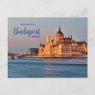 Hälsningar från Budapest Ungern Kust vykort