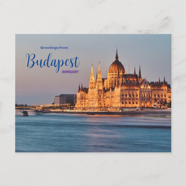 Hälsningar från Budapest Ungern Kust vykort  (Framsida)