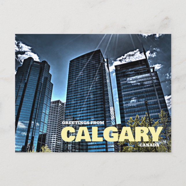 Hälsningar från Calgary Kanada vykort (Framsida)