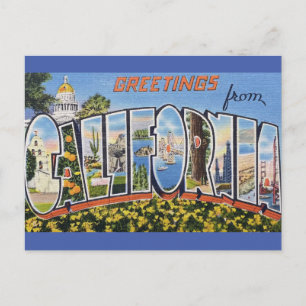 Hälsningar från California Resepostkort Vykort