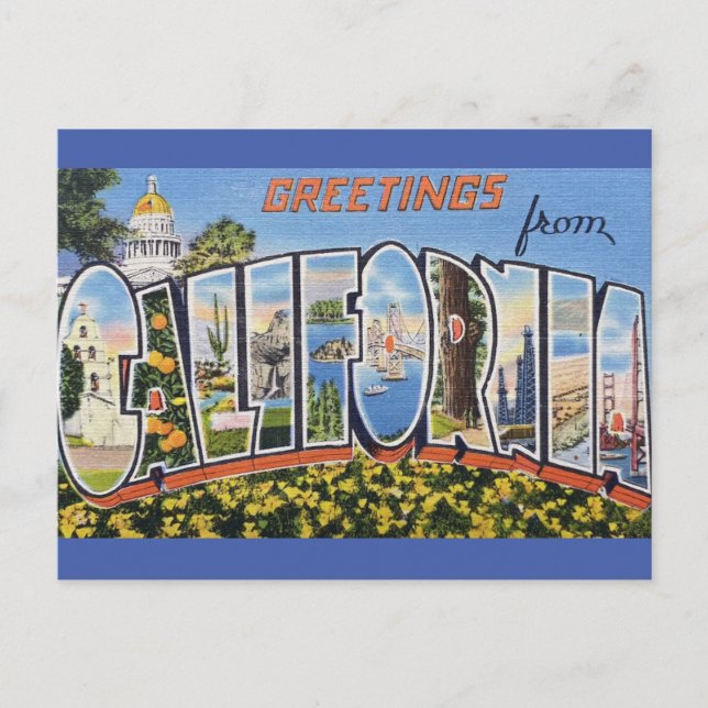 Hälsningar från California Resepostkort Vykort (Framsida)