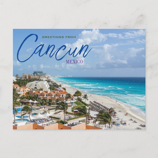 Hälsningar från Cancun Mexiko Vacker vykort (Framsida)