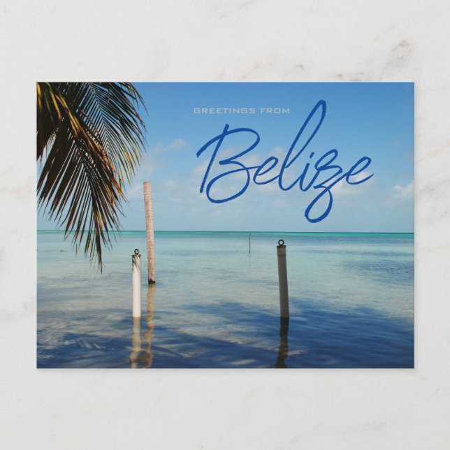 Hälsningar från Caulker Caye Belize Vykort (Framsida)