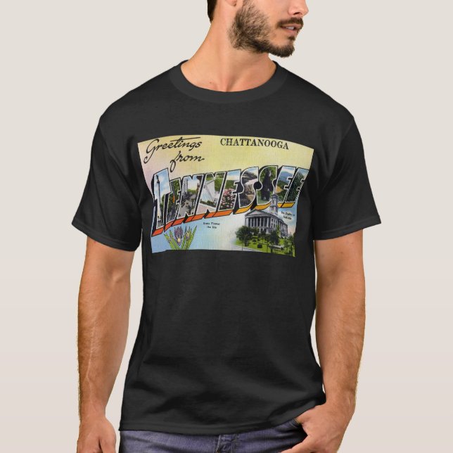 Hälsningar från Chattanooga Tennesee T Shirt (Framsida)