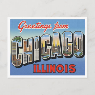 Hälsningar från Chicago IL Vykort