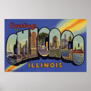Hälsningar från Chicago Illinois Poster