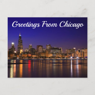 Hälsningar från Chicago, Illinois Vykort