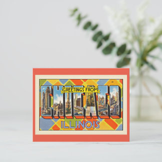 Hälsningar från Chicago, Illinois Vykort