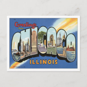 Hälsningar Från Chicago Illinois Vykort