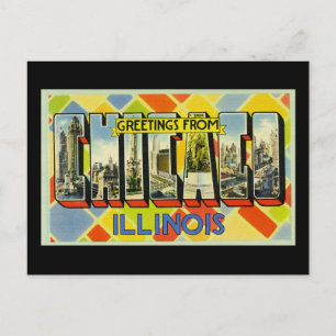 Hälsningar från Chicago Illinois Vykort