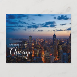 Hälsningar från Chicago Illinois vykort Post Card