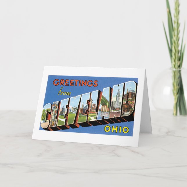 Hälsningar från Cleveland, Ohio! Kort (Framsida)