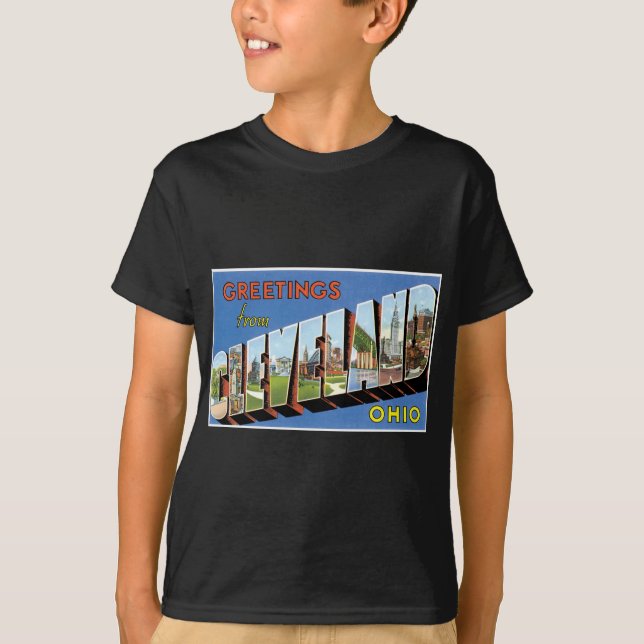 Hälsningar från Cleveland, Ohio! Tee (Framsida)
