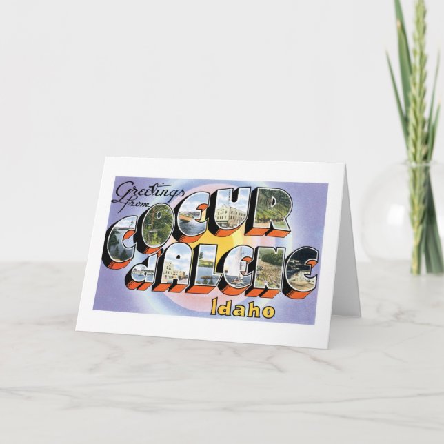 Hälsningar från Coeur d'Alene, Idaho! Kort (Framsida)
