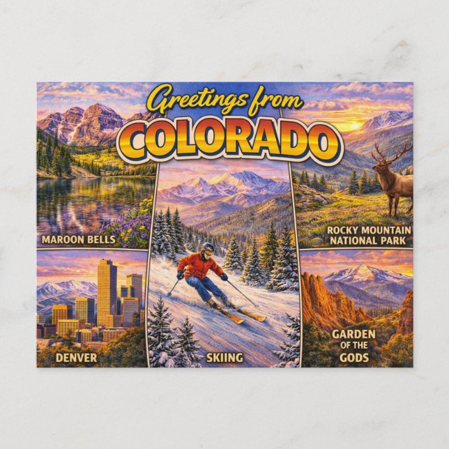 Hälsningar från Colorado vykort (Framsida)