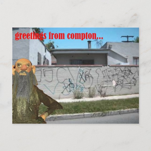 hälsningar från compton vykort (Framsida)