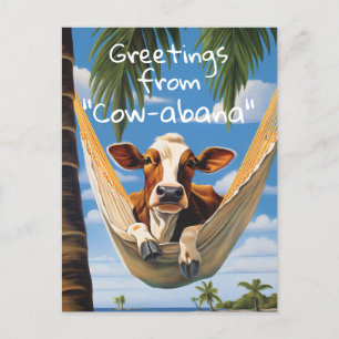 Hälsningar från "Cow-abana" Semester Vykort