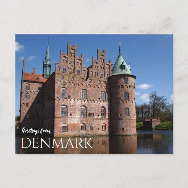 Hälsningar från Danmark Slott Vykort Scenisk (Framsida)