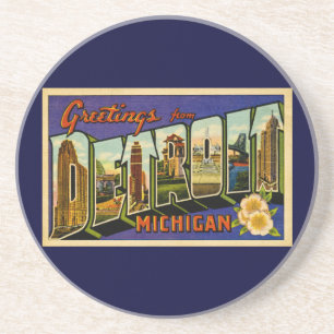 Hälsningar från den Detroit Michigan klassikern! Underlägg Sandsten