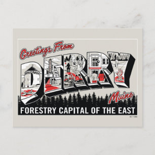Hälsningar Från Derry Maine Vykort