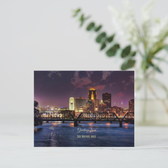 Hälsningar från Des Moines, Iowa Vykort (Stående Fram)