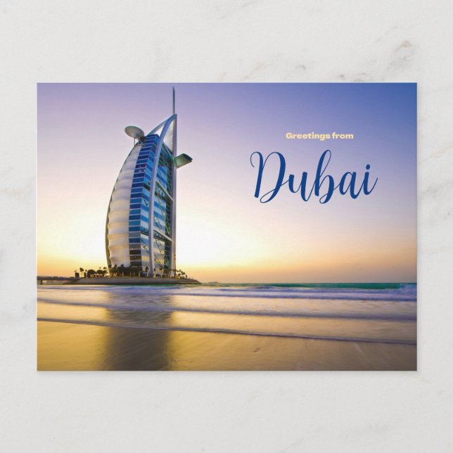 Hälsningar från Dubai vykort Scenisk UAE (Framsida)