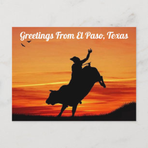 Hälsningar från El Paso, Texas Rodeo vykort