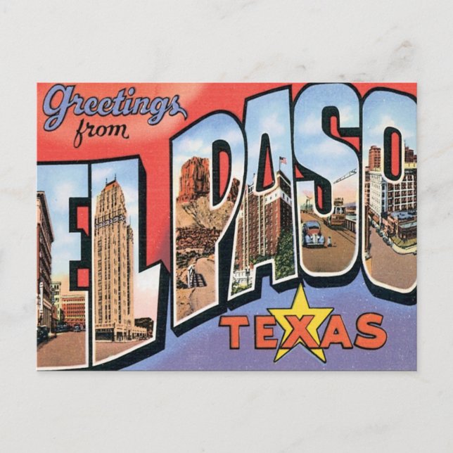 Hälsningar från EL Paso, Texas Vykort (Framsida)