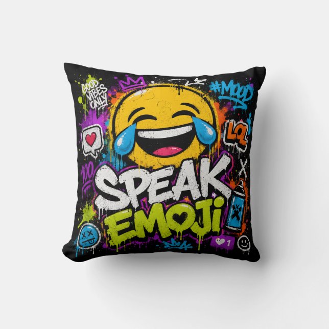 Hälsningar från Emoji Land Kasta Kudde (Framsida)