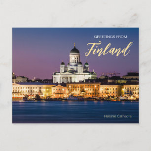 Hälsningar från Finland Helsingfors Vacker vykort