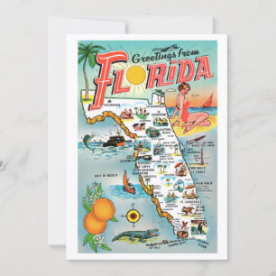 Hälsningar från Florida 5x7 Stor vykort
