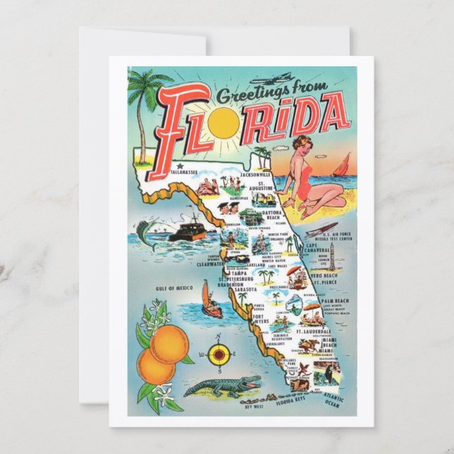 Hälsningar från Florida 5x7 Stor vykort (Framsida)