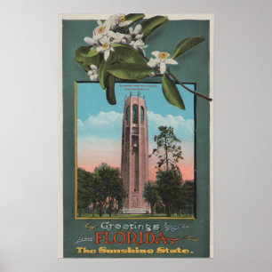 Hälsningar från Florida & bild av sjunga Poster