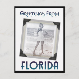Hälsningar från FLORIDA Pinuppflicka vykort