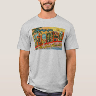 Hälsningar från Florida vykortmanar T-tröja T-shirt
