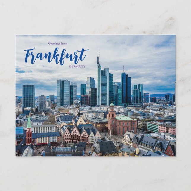 Hälsningar från Frankfurt Tyskland vykort (Framsida)