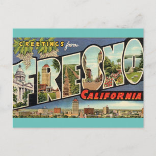 Hälsningar från Fresno Ca. Resepostkort Vykort