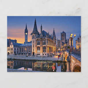 Hälsningar från Gent, Belgien, Vykort