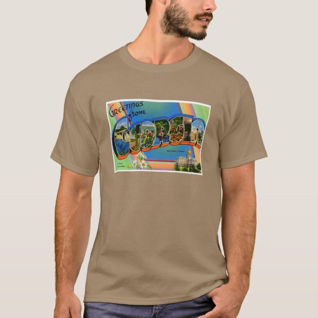 Hälsningar från Georgia Retro Souvenir T Shirt (Framsida)