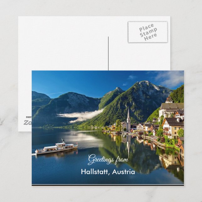 Hälsningar från Hallstatt, Österrike Vykort (Fram/baksida)