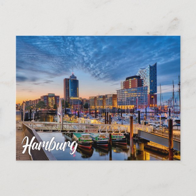 Hälsningar från Hamburg, Tyskland Vykort (Framsida)