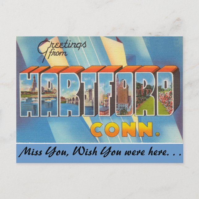 Hälsningar från Hartford Vykort (Framsida)