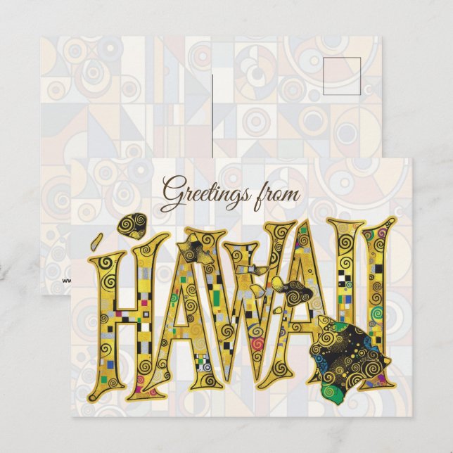 Hälsningar från Hawaii Vykort (Fram/baksida)