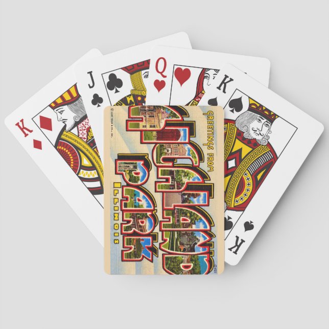 Hälsningar från Highland Park Playing Cards Casinokort (Baksidan)