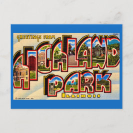 Hälsningar från Highland Park vykort