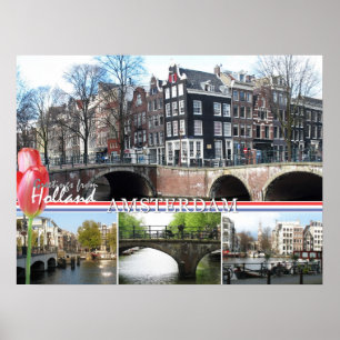 Hälsningar från Holland - Amsterdam affischtryck Poster