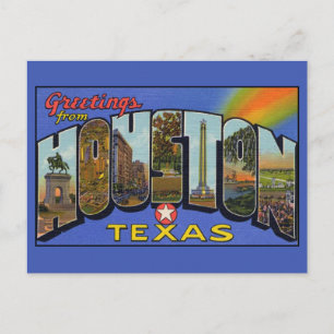 Hälsningar från Houston Texas Stor brevkort Vykort